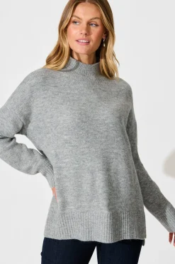 Outlet Abby Knit in Grey Knitwear|Knitwear
