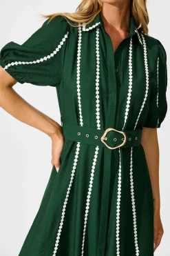 Fashion Adore Maxi Shirt Dress in Emerald Green Dresses|Casual