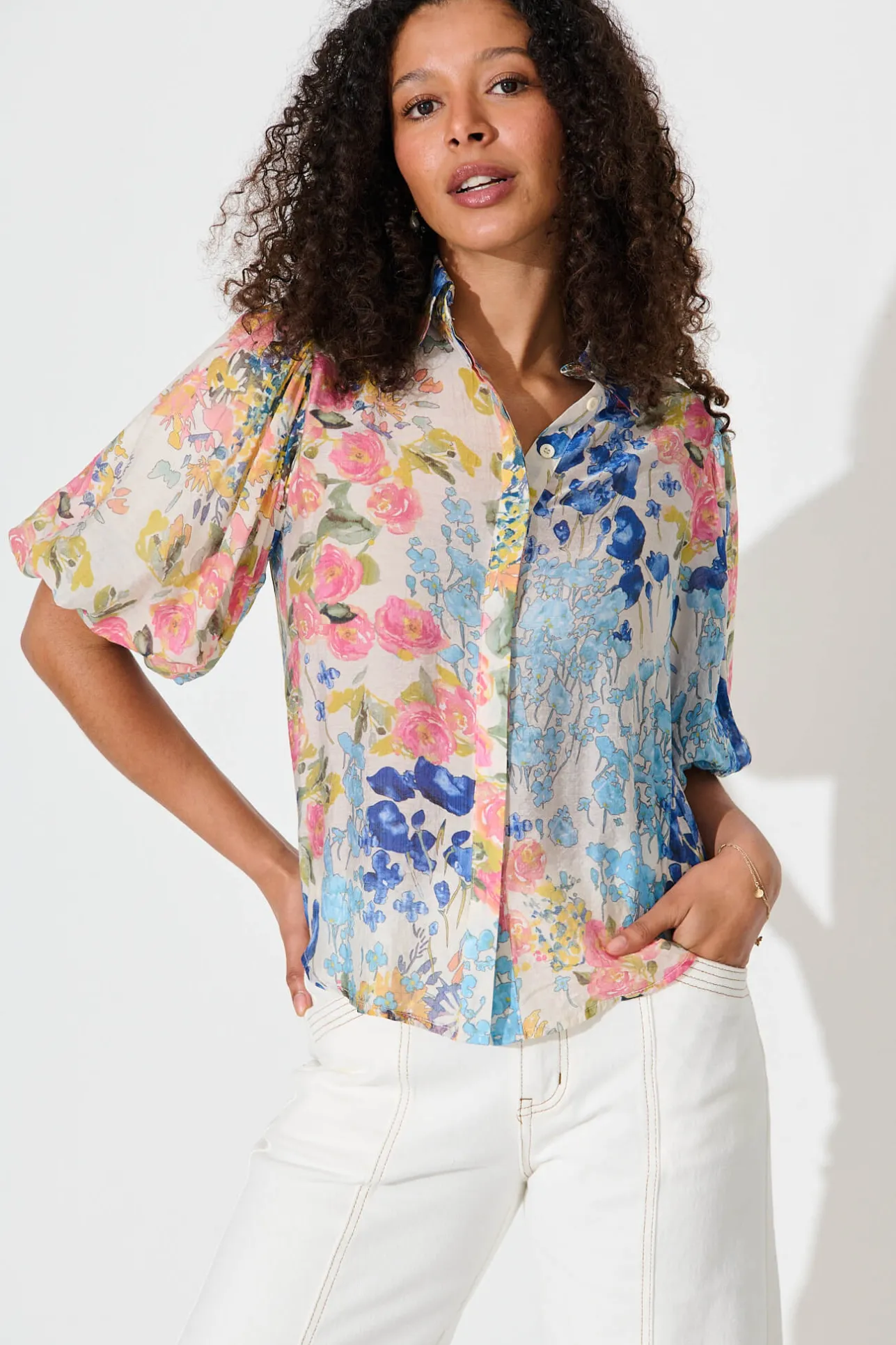 Hot Aeryn Shirt In Vintage Floral Print Tops|Party & Occasion