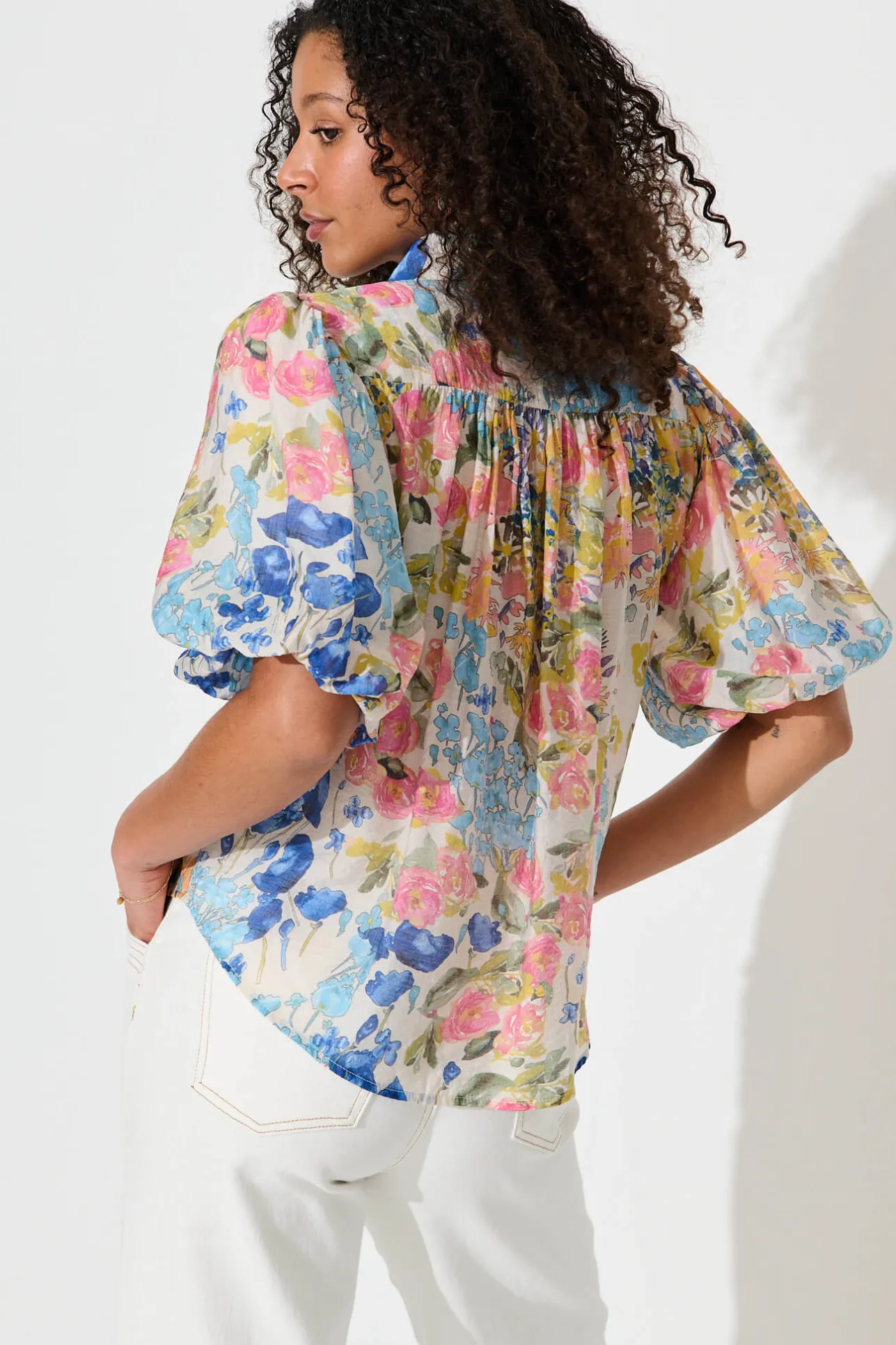 Hot Aeryn Shirt In Vintage Floral Print Tops|Party & Occasion