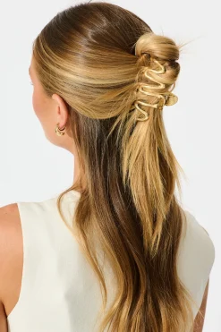 Online Alanis Hair Claw in Gold Hair Accessories