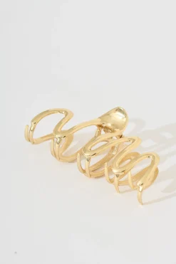 Online Alanis Hair Claw in Gold Hair Accessories