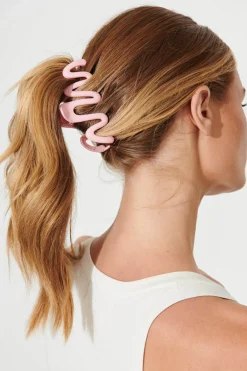 Discount Alanis Hair Claw In Pink Hair Accessories