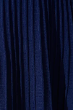 Best Albi Midi Knit Dress In Navy Cotton Blend Dresses|Knitwear