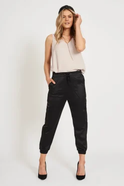 Best Alexa Silky Cargo Pant Black Bottoms|Pants