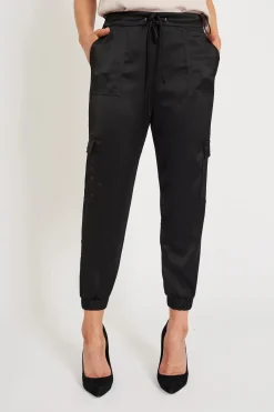 Best Alexa Silky Cargo Pant Black Bottoms|Pants