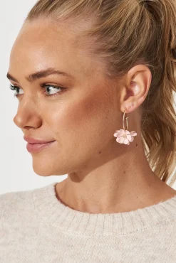 Fashion Allanis Hoop Earrings In Pink Jewellery