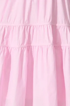 Fashion Amalie Midi Dress In Pale Pink Cotton Dresses|Casual