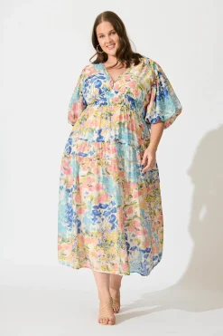 New Amalie Midi Dress In Vintage Floral Print Dresses|Casual