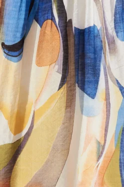 Online Amalie Midi Dress In White With Multi Print Dresses|Casual