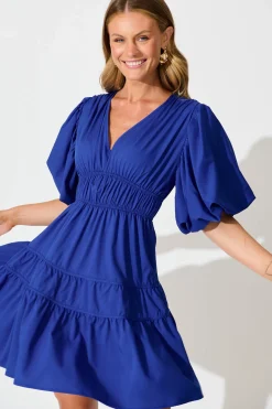 Clearance Amarini Dress In Cobalt Blue Dresses|Casual