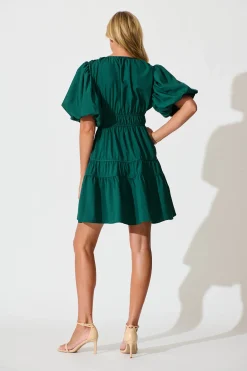 Outlet Amarini Dress In Emerald Dresses|Casual