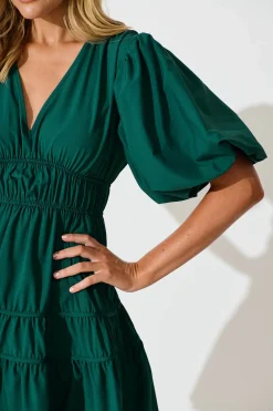 Outlet Amarini Dress In Emerald Dresses|Casual