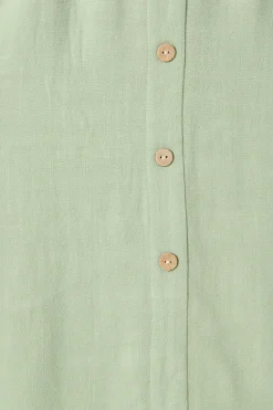 New Amaya Dress in Pale Green Linen Blend Dresses|Casual