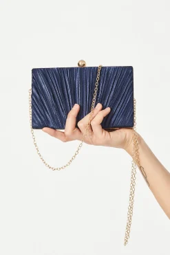 Clearance Amina Clutch Bag In Navy Bags|Wedding Guest