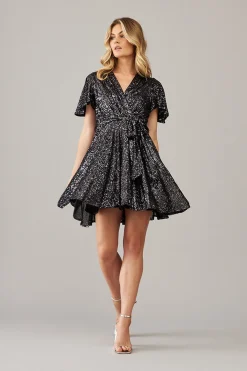 Discount Amoretto Dress In Pewter Sequin Dresses|Party