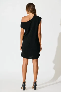 Clearance Angelica Knit Dress in Black Dresses|Knitwear