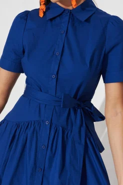 Clearance Annmarie Midi Shirt Dress In Royal Blue Dresses|Casual