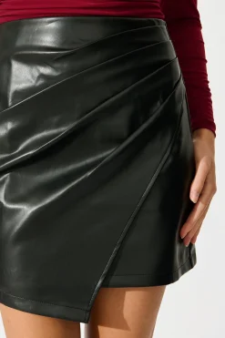 Online Ascend Leatherette Skirt in Black Bottoms|Skirts & Shorts