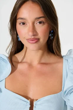 Best Astor Drop Earrings in Blue Jewellery