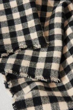 New Aubrey Knit Scarf In Black Gingham Knitwear|Knitwear