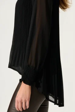 Sale Beau Top In Black Chiffon Tops