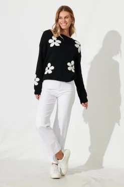 Online Belarus Knit In Black Wool Blend Knitwear|Knitwear