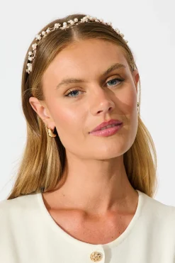 Discount Belle Headband in Rose Gold with Pearl and Diamante Hair Accessories|Wedding Guest