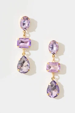 Best Belmonte Drop Earrings in Purple Jewellery|Wedding Accessories
