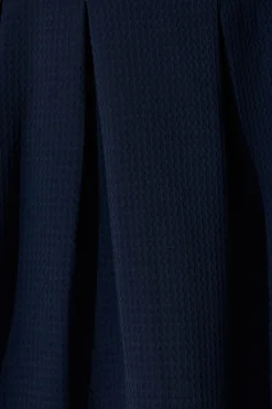 Sale Beth Dress In Textured Navy Dresses|Workwear