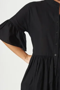 Best Blaire Smock Dress In Black Cotton Blend Dresses|Casual