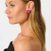 Discount Bloom Clip On Earrings in Hot Pink Stones Jewellery