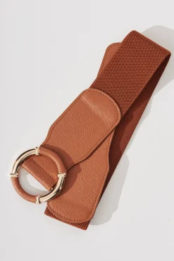 Sale Camille Belt In Tan Stretch Belts|Engagement Party