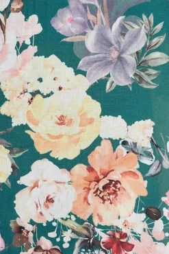 Best Camille Maxi Dress In Teal With Orange Floral Engagement Party