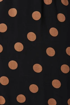 Discount Candie Midi Dress In Black With Brown Spot Dresses|Casual