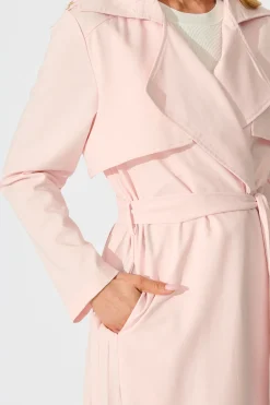 Fashion Captivating Trench Coat in Blush Outerwear|Outerwear