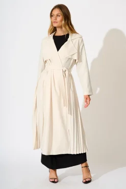 Fashion Captivating Trench Coat in Beige Outerwear|Outerwear