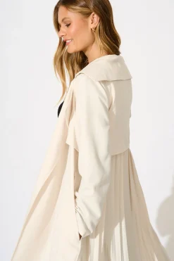Fashion Captivating Trench Coat in Beige Outerwear|Outerwear