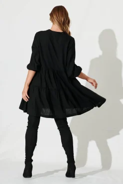 Best Caracelle Smock Dress in Black Dresses|Casual