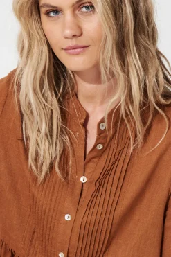 Best Caracelle Smock Dress In Camel Brown Dresses|Casual