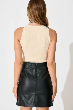 New Carla Leatherette Skirt in Black Bottoms|Skirts & Shorts