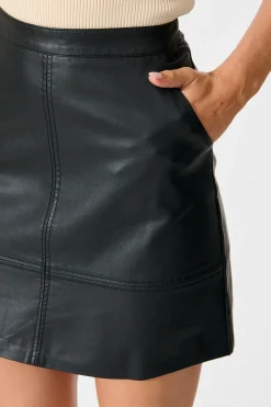 New Carla Leatherette Skirt in Black Bottoms|Skirts & Shorts