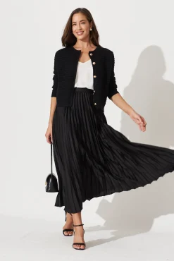 Discount Cartagena Knit Cardigan In Black Knitwear|Knitwear