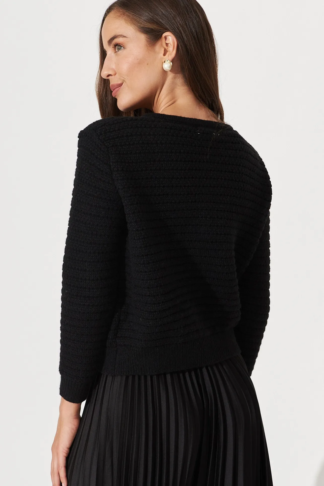 Discount Cartagena Knit Cardigan In Black Knitwear|Knitwear