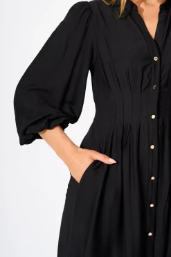 Fashion Casablanca Midi Dress in Black Dresses|Casual