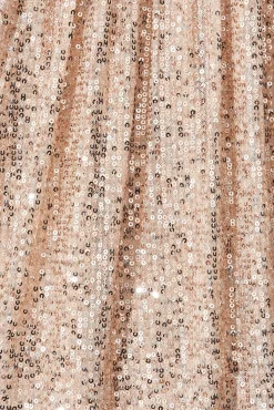 New Celebration Sequin Mock Wrap Top In Rose Gold Tops|Party & Occasion