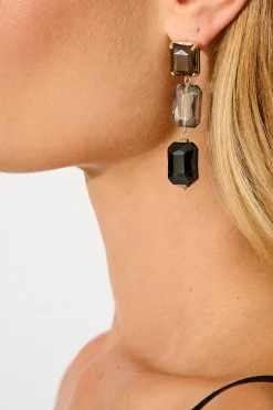 Clearance Celina Drop Earrings in Black Multi Jewellery