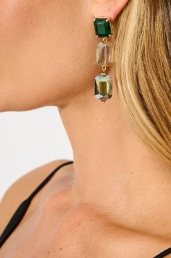 Discount Celina Drop Earrings in Green Multi Jewellery