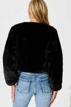 Online Cher Faux Fur Jacket In Black Outerwear|Outerwear