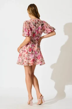Hot Clarissa Dress In Vintage Blush Floral Print Dresses|Casual